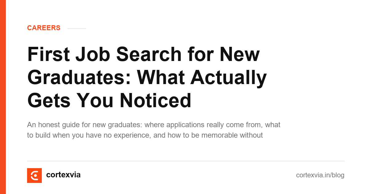 First Job Search for New Graduates: What Actually Gets You Noticed