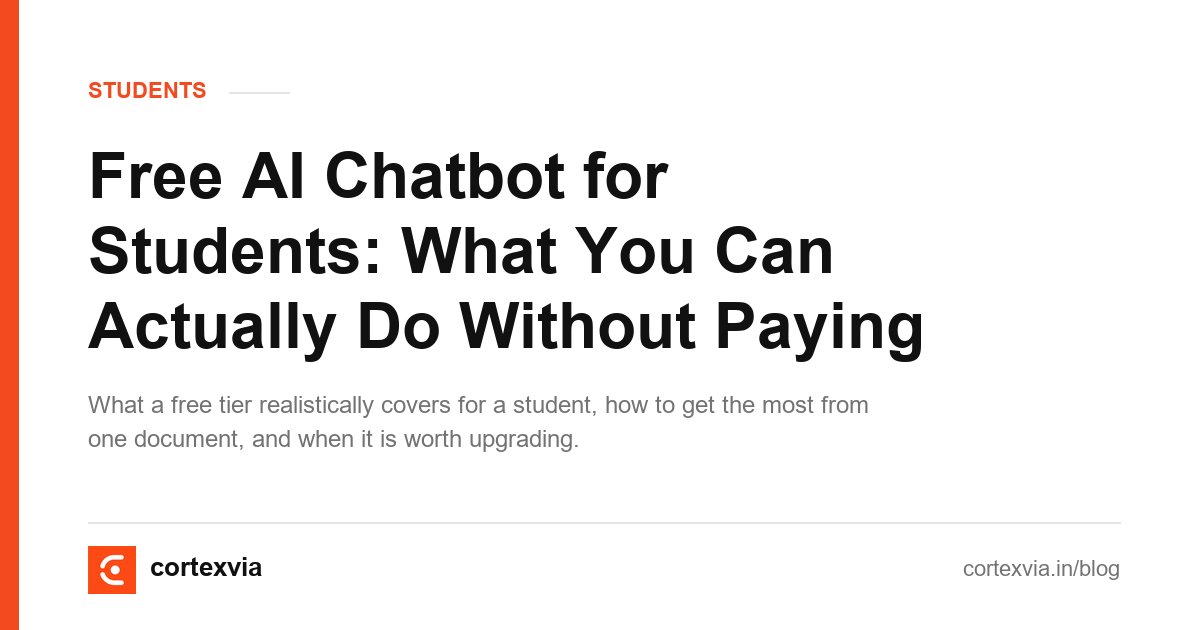 Free AI Chatbot for Students: What You Can Actually Do Without Paying