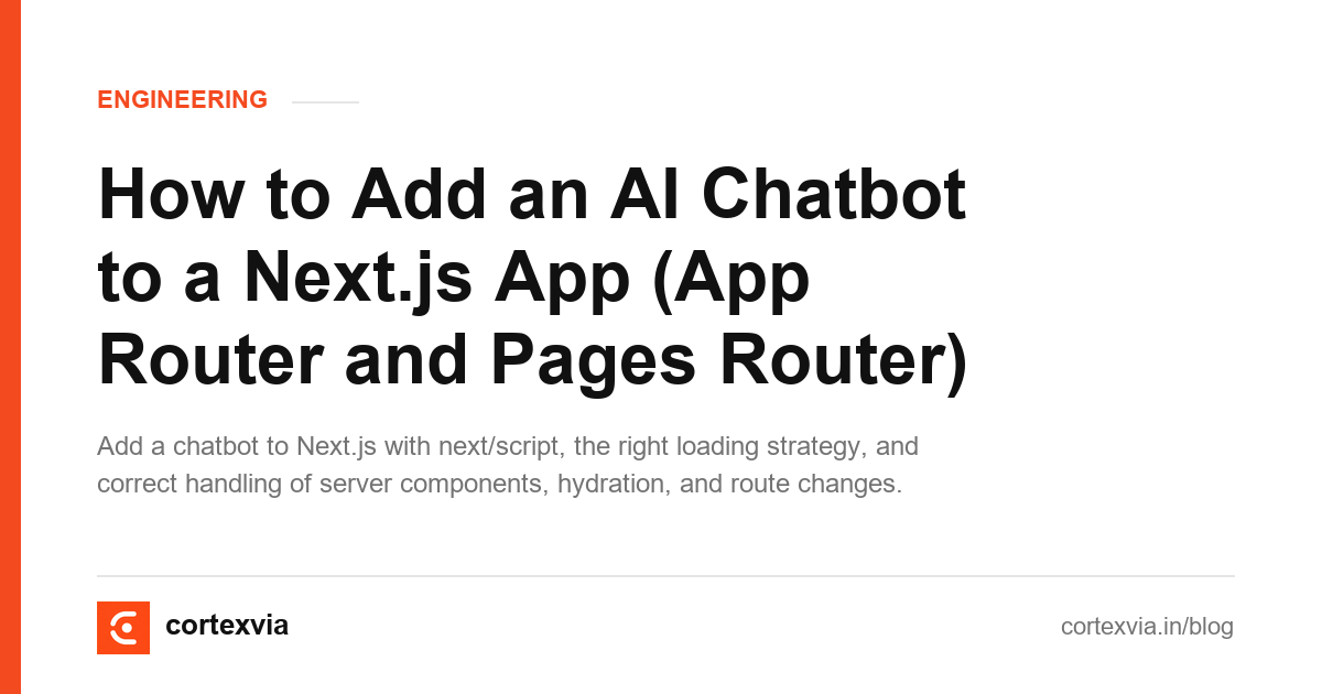 How to Add an AI Chatbot to a Next.js App (App Router and Pages Router)