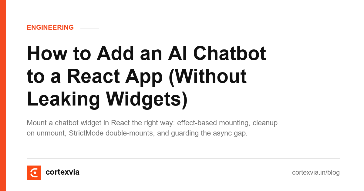How to Add an AI Chatbot to a React App (Without Leaking Widgets)