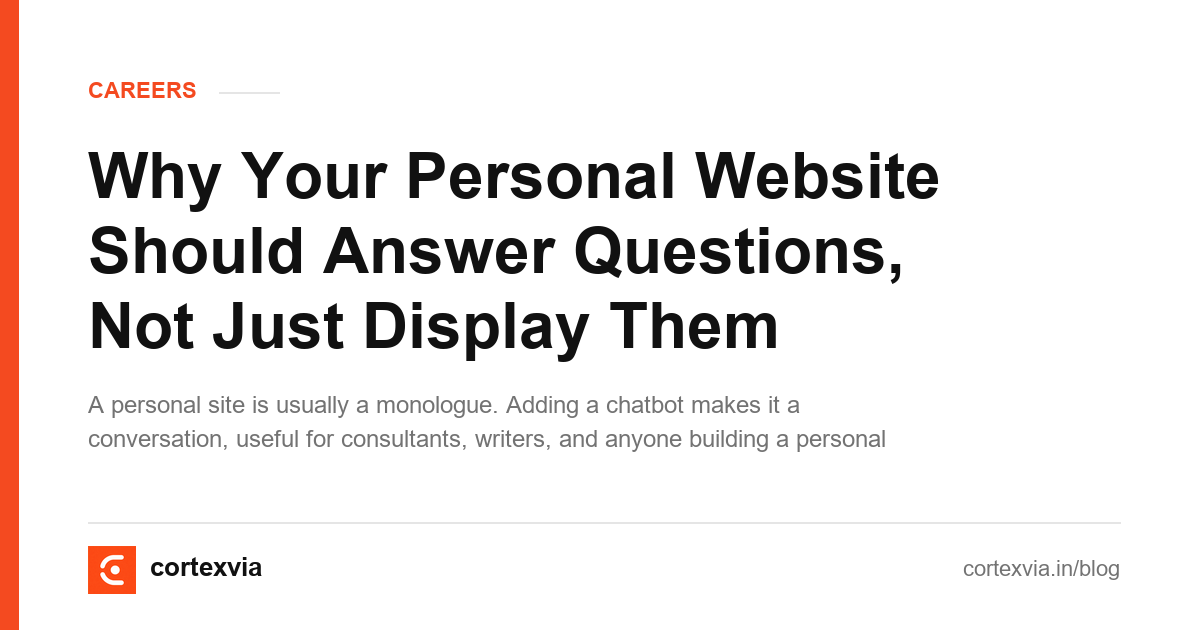 Why Your Personal Website Should Answer Questions, Not Just Display Them